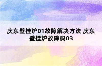 庆东壁挂炉01故障解决方法 庆东壁挂炉故障码03